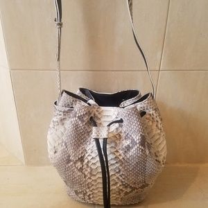 Genuine python handbag